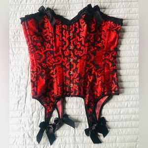 Strapless oriental corset bodice